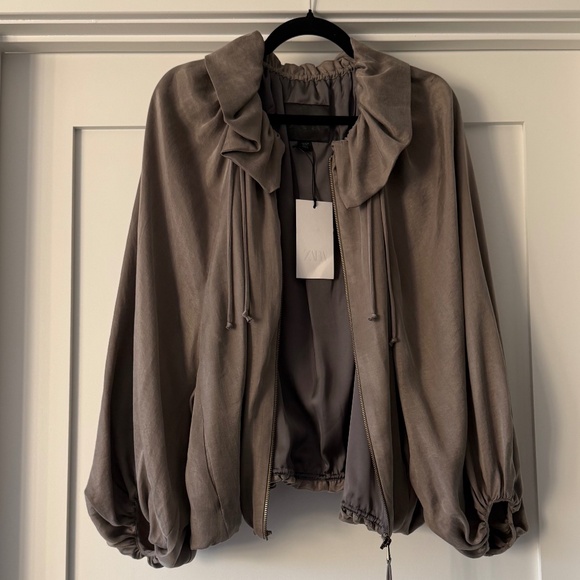 Zara Flowy Bomber Jacket - Picture 4 of 5